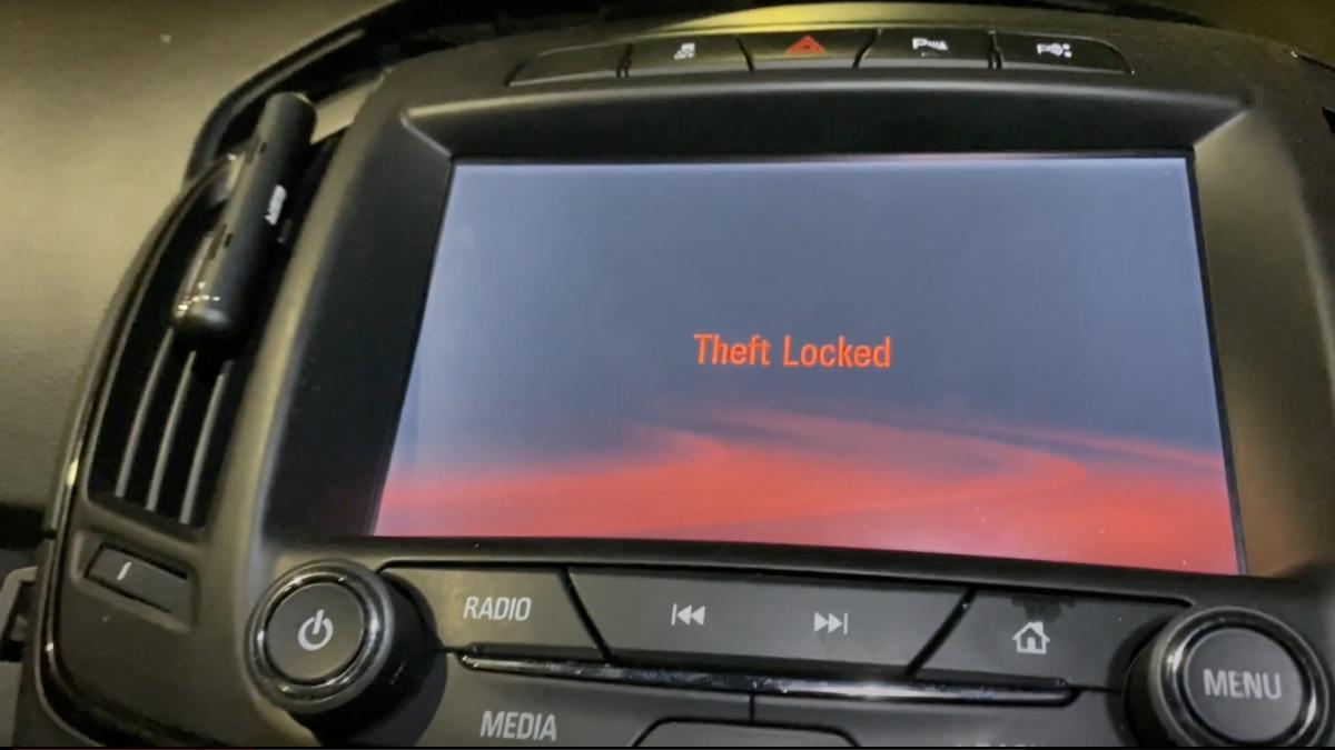 Unidad con mensage de robo